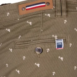 BLAGGIO Bermuda chino imprime valon Homme KAKI