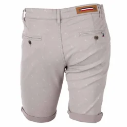 BLAGGIO Bermuda chino imprime valon Homme GRIS Hot