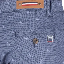 BLAGGIO Bermuda chino imprime valon Homme BLEU FONCE Outlet