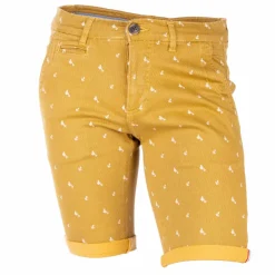 BLAGGIO Bermuda chino imprime valon Homme JAUNE Sale
