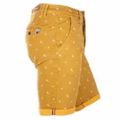 BLAGGIO Bermuda chino imprime valon Homme JAUNE Sale