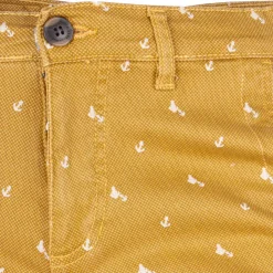 BLAGGIO Bermuda chino imprime valon Homme JAUNE Sale