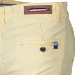 BLAGGIO Bermuda chino venili coton stretch fermeture éclair Homme JAUNE CLAIR New