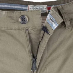 BLAGGIO Bermuda chino venili coton stretch fermeture éclair Homme KAKI Best