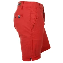 BLAGGIO Bermuda chino venili coton stretch popeline revers gansé bouton Homme ORANGE Discount