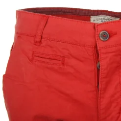 BLAGGIO Bermuda chino venili coton stretch popeline revers gansé bouton Homme ORANGE Discount