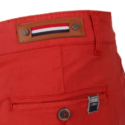 BLAGGIO Bermuda chino venili coton stretch popeline revers gansé bouton Homme ORANGE Discount
