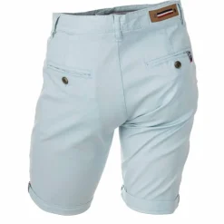 BLAGGIO Bermuda chino venili coton stretch fermeture éclair Homme BLEU CLAIR Online