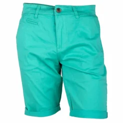 BLAGGIO Bermuda chino venili coton stretch popeline revers gansé bouton Homme VERT