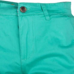 BLAGGIO Bermuda chino venili coton stretch popeline revers gansé bouton Homme VERT