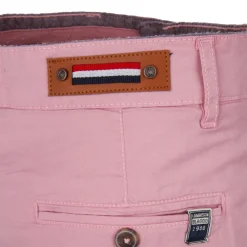 BLAGGIO Bermuda chino venili coton stretch popeline revers gansé bouton Homme ROSE New