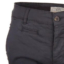 BLAGGIO Bermuda chino venili coton stretch popeline revers gansé bouton Homme GRIS FONCE Sale