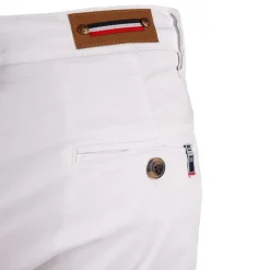 BLAGGIO Bermuda chino venili coton stretch fermeture éclair Homme BLANC Discount