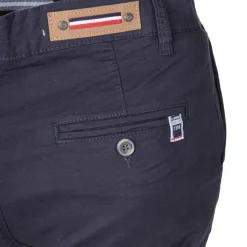 BLAGGIO Bermuda chino venili coton stretch fermeture éclair Homme BLEU FONCE Outlet