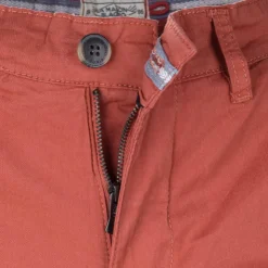 BLAGGIO Bermuda chino venili coton stretch fermeture éclair Homme ORANGE New