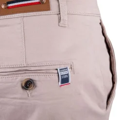 BLAGGIO Bermuda chino venili coton stretch fermeture éclair Homme BEIGE Sale