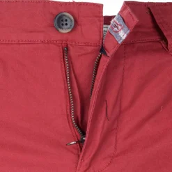 BLAGGIO Bermuda chino venili coton stretch fermeture éclair Homme ROUGE Best