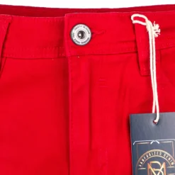 BLAGGIO Bermuda coton stretch 5 poches Valley Homme ROUGE New