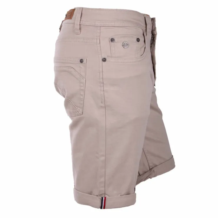 BLAGGIO Bermuda coton stretch 5 poches Valley Homme BEIGE Clearance