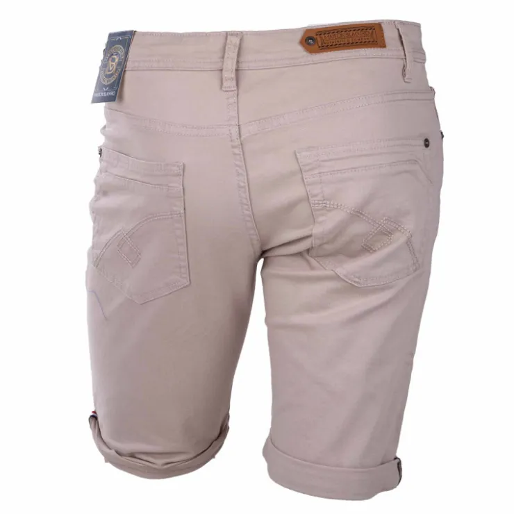 BLAGGIO Bermuda coton stretch 5 poches Valley Homme BEIGE Clearance