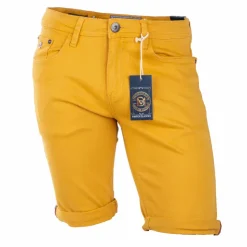BLAGGIO Bermuda coton stretch 5 poches Valley Homme JAUNE Outlet