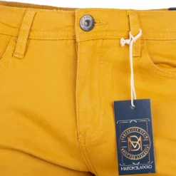 BLAGGIO Bermuda coton stretch 5 poches Valley Homme JAUNE Outlet