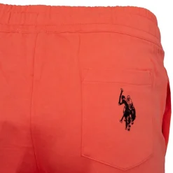 US POLO Bermuda de sport coton grand logo Homme ORANGE New