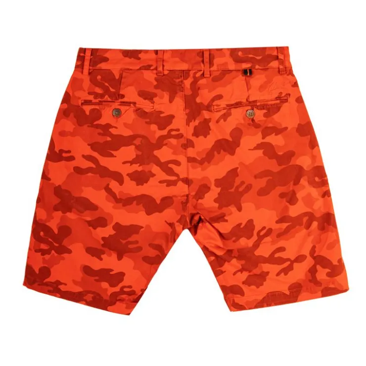 APPARTINENZA Bermuda en coton bio motif camouflage Homme ORANGE Online