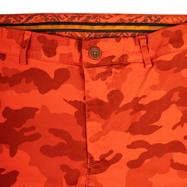 APPARTINENZA Bermuda en coton bio motif camouflage Homme ORANGE Online