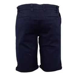 BILL TORNADE Bermuda en coton chino avec revers Homme BLEU FONCE