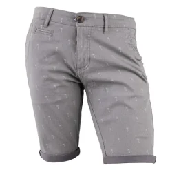 BLAGGIO Bermuda imprimé 98% coton vadim Homme GRIS New