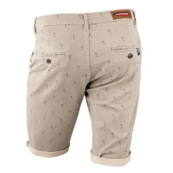 BLAGGIO Bermuda imprimé 98% coton vadim Homme BEIGE Outlet
