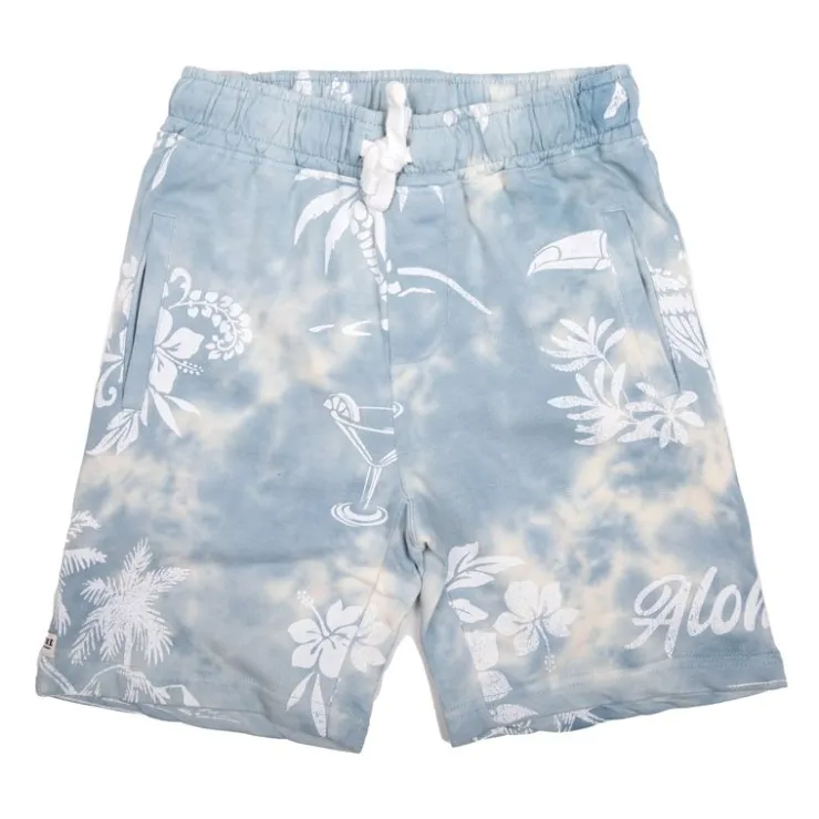 DEELUXE 74 Bermuda imprimé tropical Garçon Enfant BLEU CLAIR Outlet