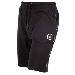 CERRUTI Bermuda jogging liseré avec logo coton perpignan Homme NOIR Sale