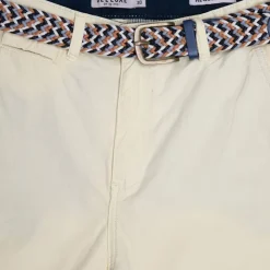 DEELUXE 74 Bermuda lemon elijah coton avec ceinture tissée colorée Homme JAUNE CLAIR Outlet