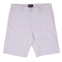 DOCKERS Bermuda lin et coton gris droit Homme GRIS CLAIR