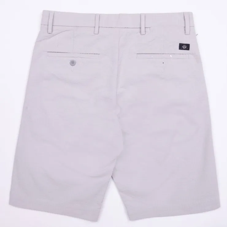 DOCKERS Bermuda lin et coton gris droit Homme GRIS CLAIR