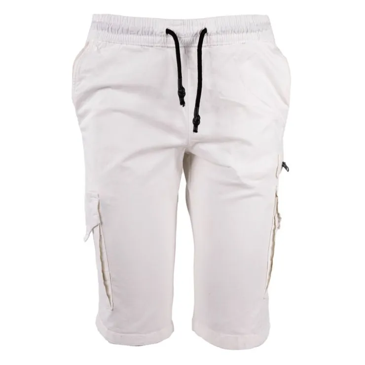 PANAME BROTHERS Bermuda taille élastique bulle cargo Homme BLANC Outlet