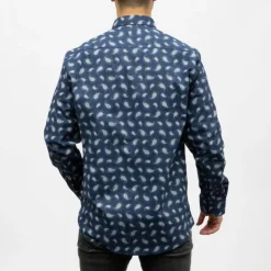 BILL TORNADE Bill00 chemise coton poly bleu nuit - paisley Homme BLEU FONCE New