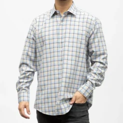 BILL TORNADE Bill00 chemise coton poly marine - carreaux Homme BLEU