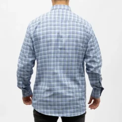 BILL TORNADE Bill00 chemise coton poly bleu marine - carreaux Homme BLEU ROI Discount