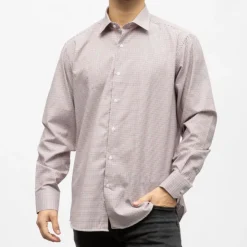 BILL TORNADE Bill00 chemise coton poly Éclatant - pied de poule Homme BLANC New