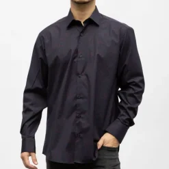 BILL TORNADE Bill00 chemise coton poly bleu marine motif rouge Homme BLEU FONCE Best