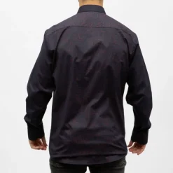 BILL TORNADE Bill00 chemise coton poly bleu marine motif rouge Homme BLEU FONCE Best