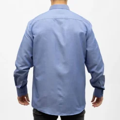 BILL TORNADE Bill00 chemise coton poly azur - milleraies Homme BLEU Hot