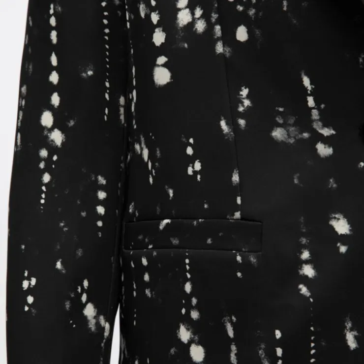 PLEASE Blazer imprimé col à revers Femme NOIR Clearance