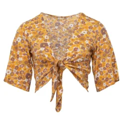 ANTIK BATIK Blouse à nouer martina fleuri Femme ORANGE Hot