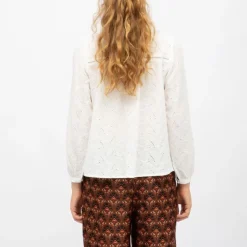 LA PETITE ETOILE Blouse broderie anglaise blum col à volants Femme BLANC Best