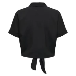 ONLY Blouse chemisette légère unie à nouer Femme NOIR Outlet