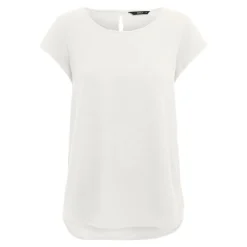 ONLY Blouse col rond asymétrique avec bouton Femme BLANC Best